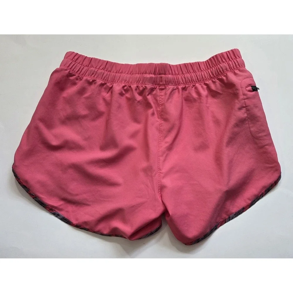 The North Face Running Active‎ Shorts Pink Coral Mesh Zipper Pocket Women's L